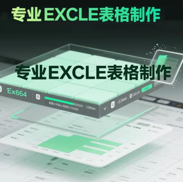 excel表格制作数据分析可视化图表制作服务